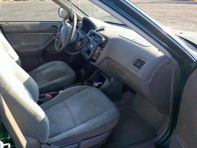 2HGEJ6613YH573165 - 2000 HONDA CIVIC BASE GREEN photo 5