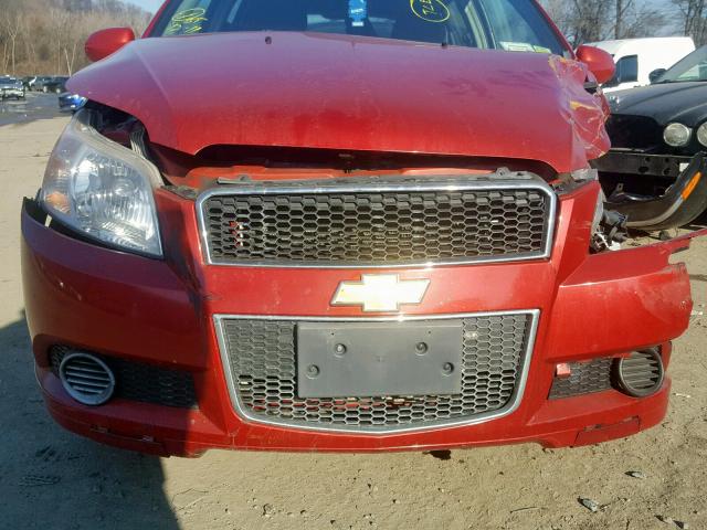 KL1TD6DE5BB256885 - 2011 CHEVROLET AVEO LS RED photo 7