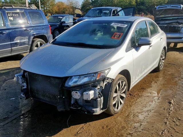 19XFB2F99FE020043 - 2015 HONDA CIVIC EXL SILVER photo 2