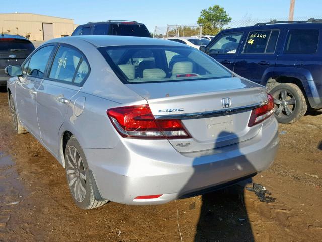 19XFB2F99FE020043 - 2015 HONDA CIVIC EXL SILVER photo 3