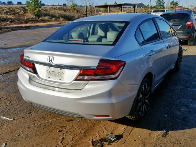 19XFB2F99FE020043 - 2015 HONDA CIVIC EXL SILVER photo 4