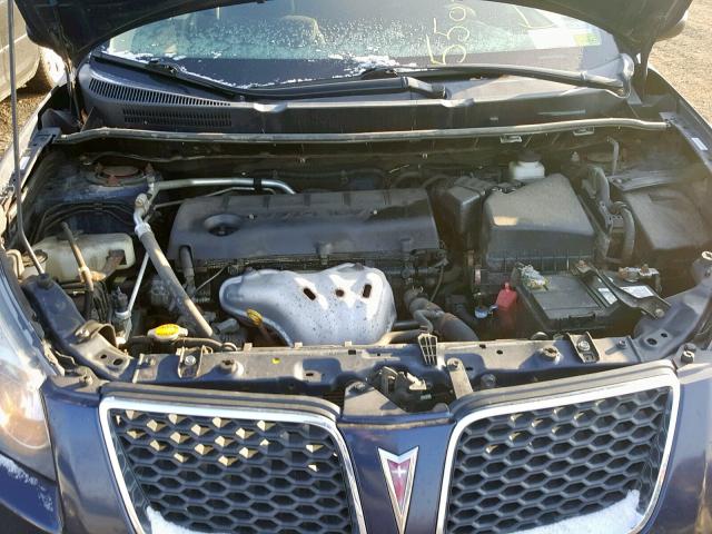 5Y2SM670X9Z426129 - 2009 PONTIAC VIBE BLUE photo 7