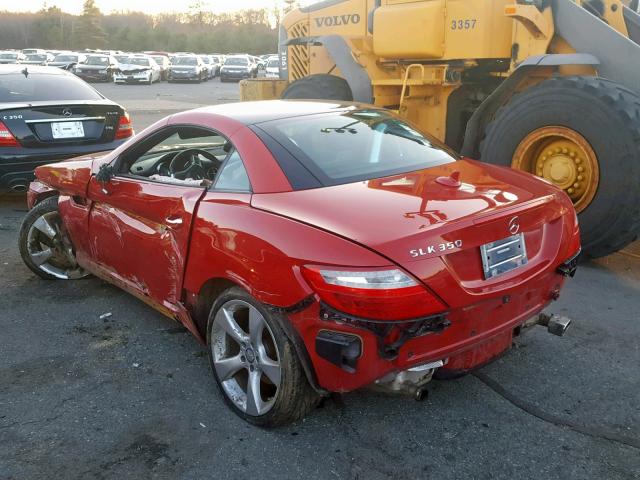 WDDPK5HA4CF032377 - 2012 MERCEDES-BENZ SLK 350 RED photo 3