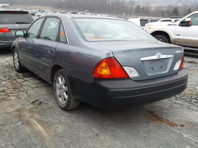 4T1BF28B12U210512 - 2002 TOYOTA AVALON XL BLUE photo 3