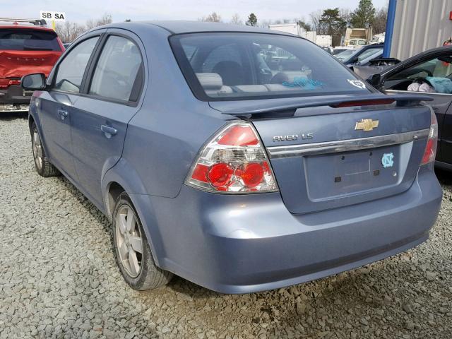 KL1TD56678B042134 - 2008 CHEVROLET AVEO BASE Mavi foto 3