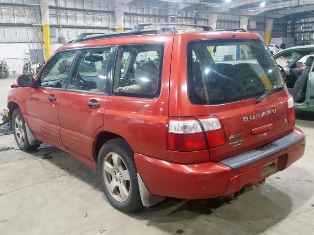 JF1SF656X1H760730 - 2001 SUBARU FORESTER S BURGUNDY photo 3