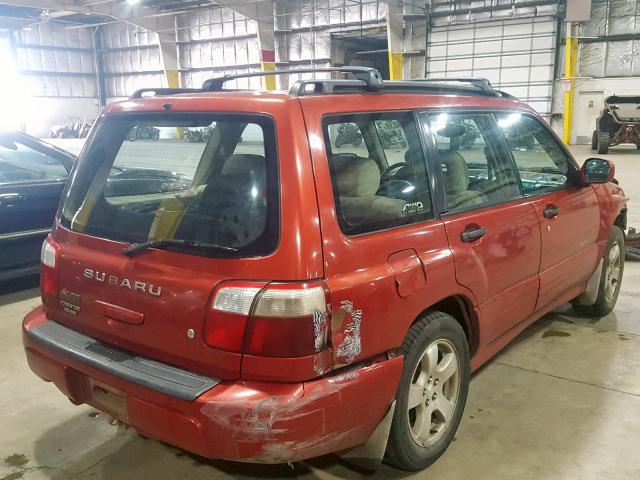 JF1SF656X1H760730 - 2001 SUBARU FORESTER S BURGUNDY photo 4