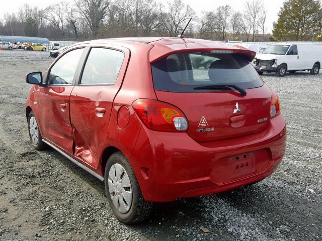 ML32A3HJ8FH009594 - 2015 MITSUBISHI MIRAGE DE RED photo 3