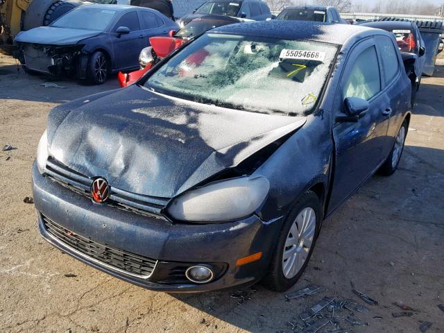 WVWAB7AJ2CW298003 - 2012 VOLKSWAGEN GOLF 蓝色 照片 2