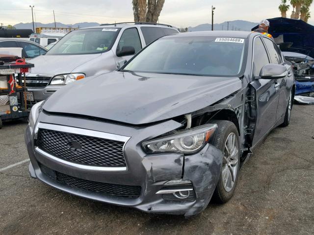 JN1BV7AP5FM347844 - 2015 INFINITI Q50 BASE GRAY photo 2