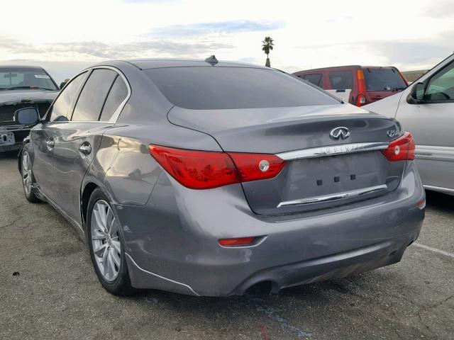 JN1BV7AP5FM347844 - 2015 INFINITI Q50 BASE GRAY photo 3