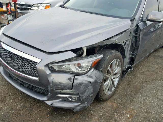 JN1BV7AP5FM347844 - 2015 INFINITI Q50 BASE GRAY photo 9