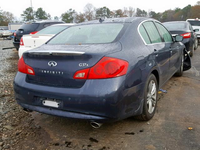 JN1CV6AR9BM355682 - 2011 INFINITI G37 BLUE photo 4