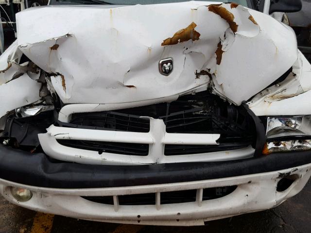 1B7GL22X41S175210 - 2001 DODGE DAKOTA WHITE photo 7