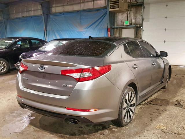 5XXGR4A66CG002403 - 2012 KIA OPTIMA SX SILVER photo 4