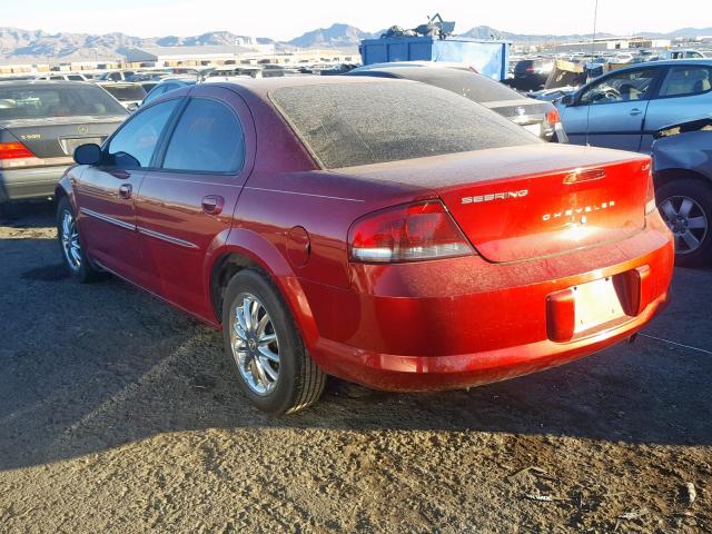 1C3AL56R02N324705 - 2002 CHRYSLER SEBRING LX RED photo 3