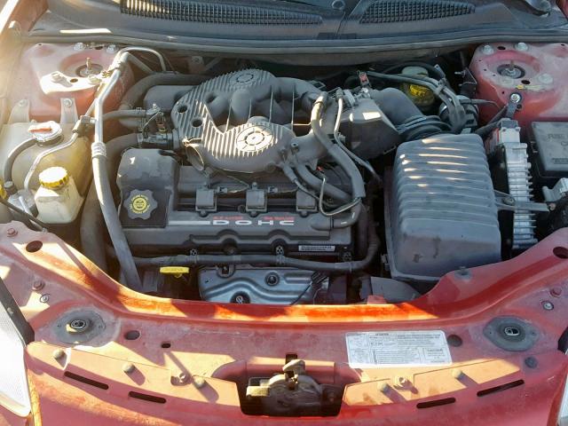 1C3AL56R02N324705 - 2002 CHRYSLER SEBRING LX RED photo 7