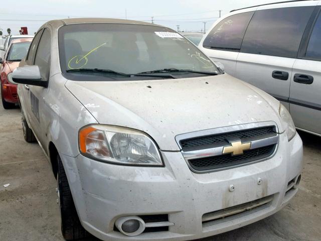 KL1TG45E19B300759 - 2009 CHEVROLET AVEO LT WHITE photo 1