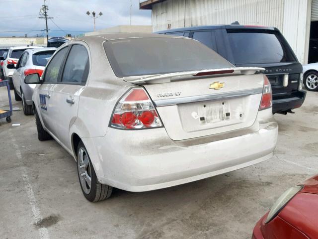 KL1TG45E19B300759 - 2009 CHEVROLET AVEO LT WHITE photo 3