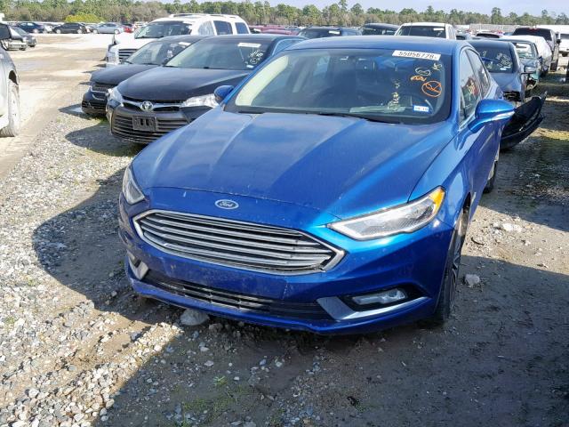 3FA6P0RU3HR323097 - 2017 FORD FUSION TIT BLUE photo 2