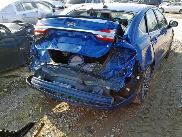 3FA6P0RU3HR323097 - 2017 FORD FUSION TIT BLUE photo 4