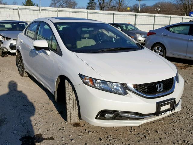 19XFB2F9XFE235771 - 2015 HONDA CIVIC EXL WHITE photo 1