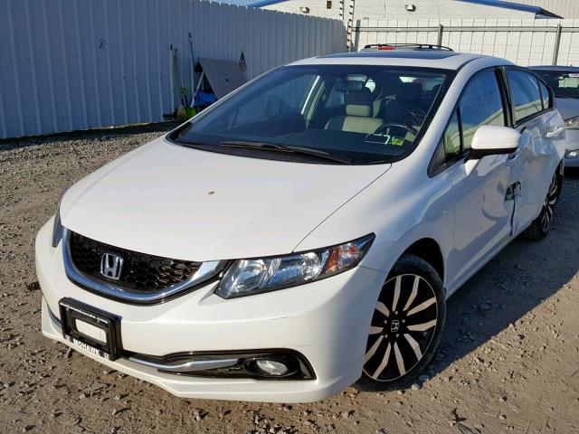 19XFB2F9XFE235771 - 2015 HONDA CIVIC EXL WHITE photo 2