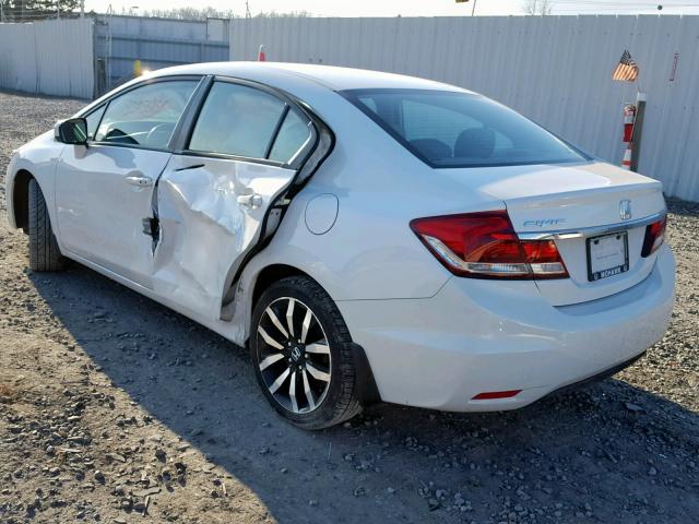 19XFB2F9XFE235771 - 2015 HONDA CIVIC EXL WHITE photo 3