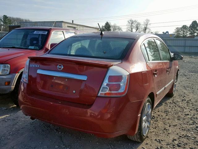 3N1AB6AP0BL673733 - 2011 NISSAN SENTRA 2.0 BURGUNDY photo 4