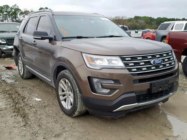 1FM5K7DH9GGC85173 - 2016 FORD EXPLORER X BROWN photo 1