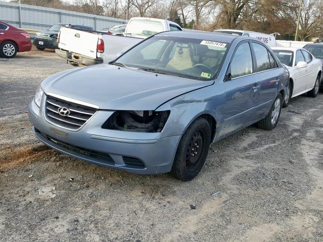 5NPET46C49H423461 - 2009 HYUNDAI SONATA GLS BLUE photo 2