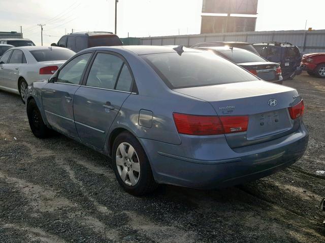 5NPET46C49H423461 - 2009 HYUNDAI SONATA GLS BLUE photo 3