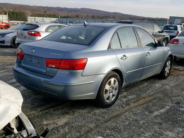 5NPET46C49H423461 - 2009 HYUNDAI SONATA GLS BLUE photo 4