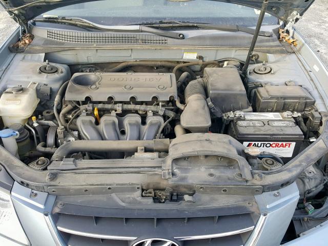 5NPET46C49H423461 - 2009 HYUNDAI SONATA GLS BLUE photo 7