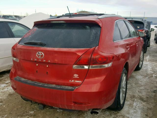 4T3BA3BB0FU076019 - 2015 TOYOTA VENZA LE RED photo 4