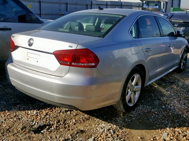 1VWBH7A39CC037597 - 2012 VOLKSWAGEN PASSAT SE SILVER photo 4