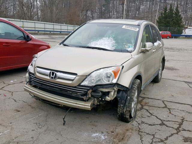 5J6RE48778L045670 - 2008 HONDA CR-V EXL TAN photo 2