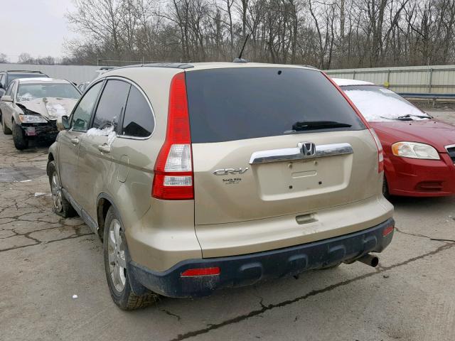 5J6RE48778L045670 - 2008 HONDA CR-V EXL TAN photo 3