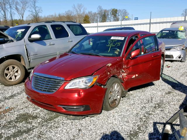 1C3CCBAB2EN142977 - 2014 CHRYSLER 200 LX RED photo 2