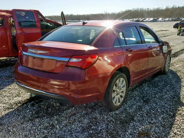 1C3CCBAB2EN142977 - 2014 CHRYSLER 200 LX RED photo 4