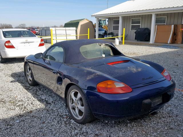 WP0CA298X1U627068 - 2001 PORSCHE BOXSTER BLUE photo 3