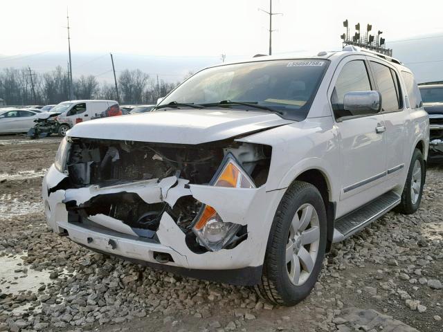 5N1AA0NC7BN624450 - 2011 NISSAN ARMADA SV WHITE photo 2