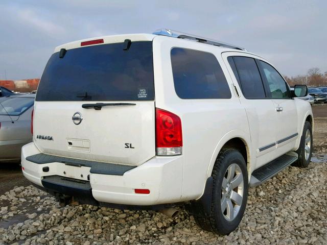 5N1AA0NC7BN624450 - 2011 NISSAN ARMADA SV WHITE photo 4