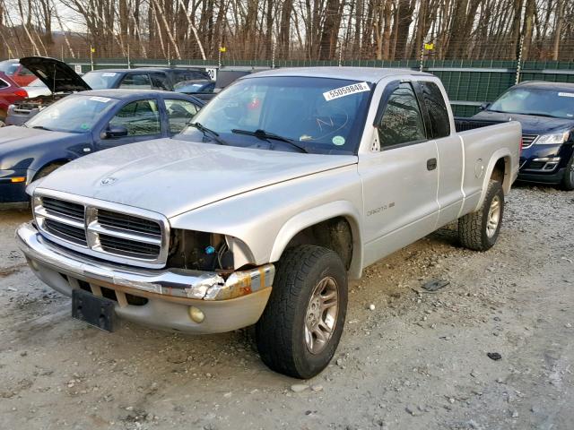 1B7GG22N91S347377 - 2001 DODGE DAKOTA SILVER photo 2