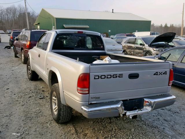 1B7GG22N91S347377 - 2001 DODGE DAKOTA SILVER photo 3