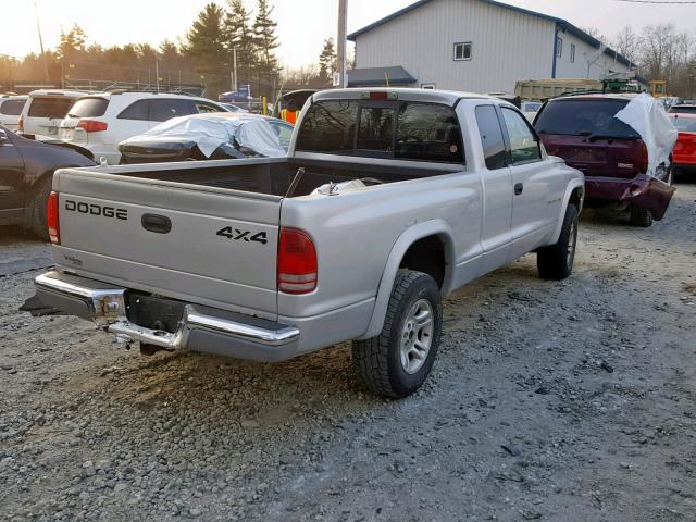 1B7GG22N91S347377 - 2001 DODGE DAKOTA SILVER photo 4