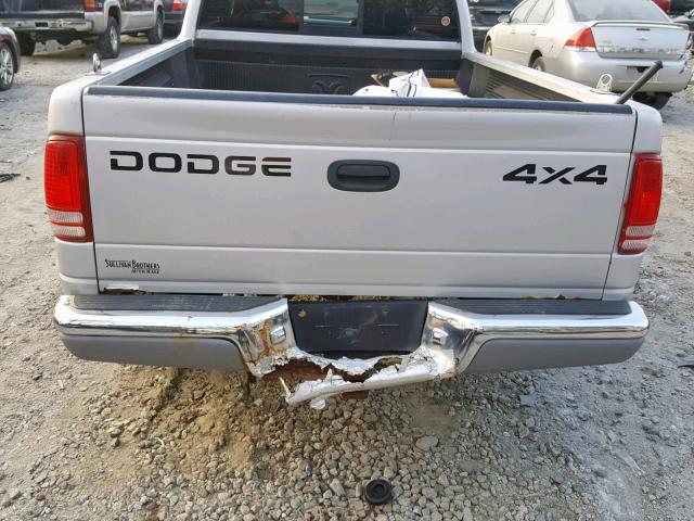 1B7GG22N91S347377 - 2001 DODGE DAKOTA SILVER photo 9