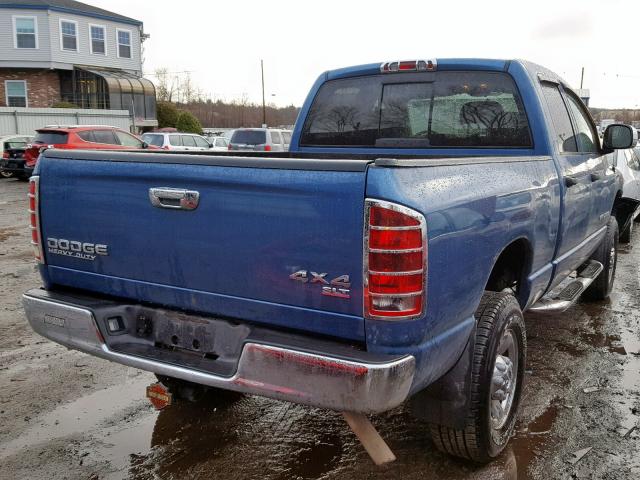 3D7KU28D74G172551 - 2004 DODGE RAM 2500 S BLUE photo 4