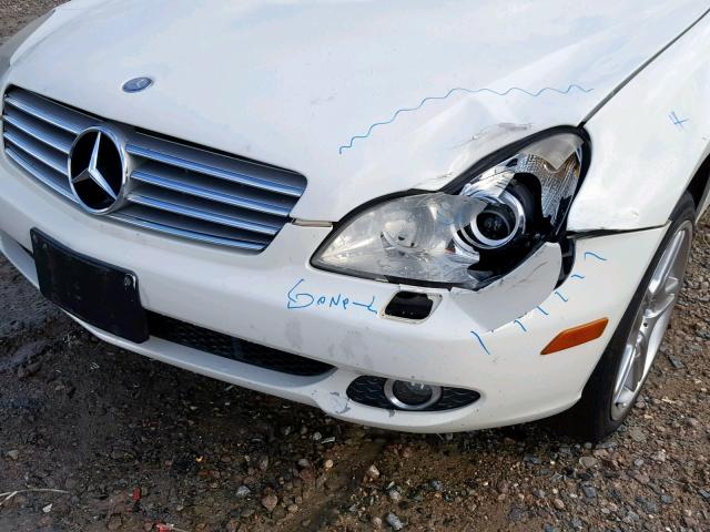 WDDDJ75X46A075841 - 2006 MERCEDES-BENZ CLS 500C WHITE photo 9