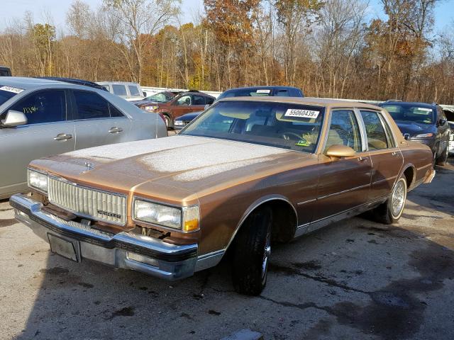 1G1BU51H0HX112677 - 1987 CHEVROLET CAPRICE CL GOLD photo 2